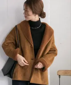 URBAN RESEARCH DOORSフェイクムートンショールカラージャケット