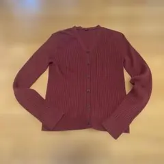UNIQLO バーガンディ カーディガン タイト