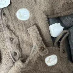 最終値下げ セット ブラウン くま サロペット アウター