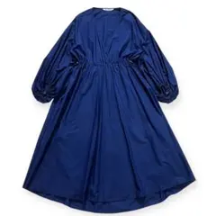 ZARA ザラ ネイビー ワンピース M バルーンスリーブ ロング