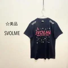 美品 SVOLME スポルメ 星柄 トレーニングウェア Tシャツ ネイビーのサムネイル