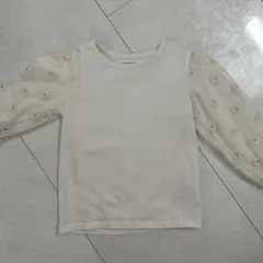 māmāraku 花柄刺繍 長袖ブラウス 100cm