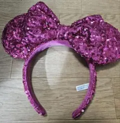 ディズニー　カチューシャ　ミニー　スパンコール
