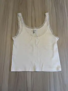 BRANDY MELVILLE レース付きキャミソール ホワイト