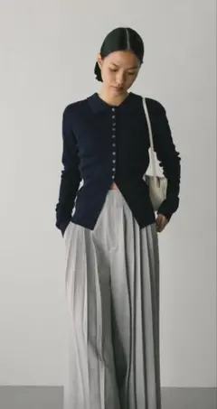 ネイビー ポロカーディガン　2WAY タグ付き新品未使用　Style mixerのサムネイル