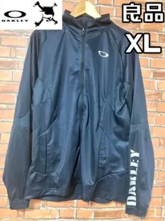 【早い者勝ち✨】オークリー スカル メンズ 長袖ジップジャケット XL ネイビー