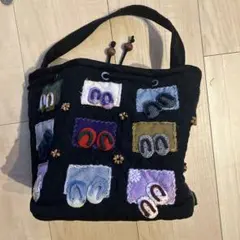 古布のパッチワークバッグ　着物リメイク　和小物