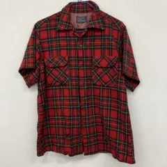 70s PENDLETON 開襟 ウールシャツ ペンドルトン チェック　ま17のサムネイル