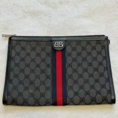 美品　GUCCI　グッチ　バレンシアガ　コラボ　セカンドバッグ680382
