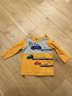 ミキハウス 車刺繍 長袖Tシャツ 90cm