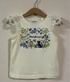 アナスイミニ　トップス　Tシャツ　半袖　90 ネコ　刺繍　フルーツ　花