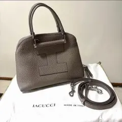 IACUCCI レザー2WAYバッグ グレー 美品