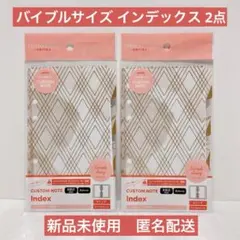 【新品未使用】セリア　バイブル カスタムノート　インデックス　4P　2点セット