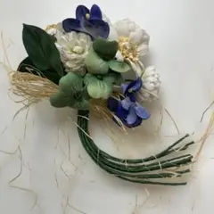 【未使用】ピンクハウス スミレ 白つめ草ブーケ コサージュのサムネイル