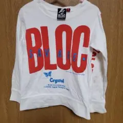 BLOC CLOTHING 長袖カットソー110 ホワイト 5サイズ 虎と鷹