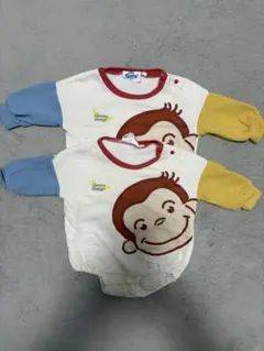 おさるのジョージ ロンパース 2枚セット