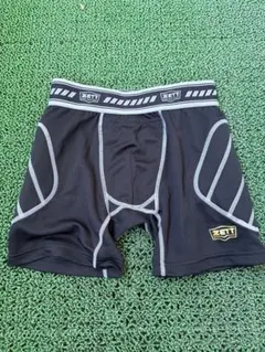 ZETT ブラック スライディングパンツ（150cm）