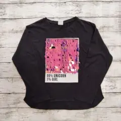 ZARA KIDS　スパンコール付ロングTシャツ　140