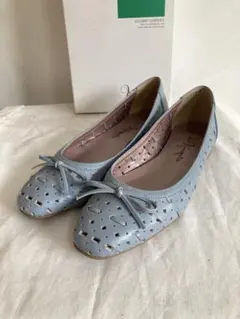 Ginza Kanematsu フラットシューズ ブルーバレエシューズ