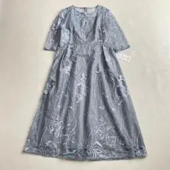 新品タグ付き haremode エンブロイダリーチュールドレス 3L