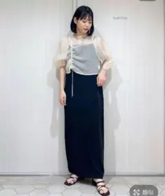 【美品】apart by lowrys シアープルオーバーキャミ2Pワンピース