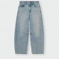 GU　バレルレッグジーンズ 63　BLUE 丈標準 S　完売品　廃盤