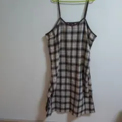 【値下げ】キャミワンピース　チェック柄　大きいサイズ　4L