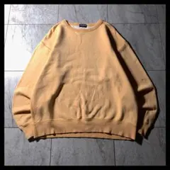 90s OLD UNIQLO 短丈 スウェット クリーム 黄色 無地 XL