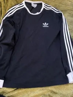 adidas アディダス3本ライン 長袖Tシャツ Lサイズ ロンT