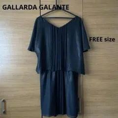 GALLARDA GALANTE ひざ丈ワンピース　ラメ入ブラックのサムネイル