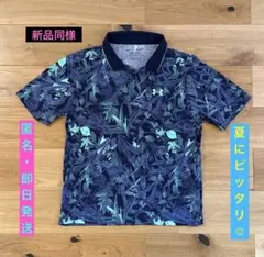 Under Armour ポロシャツ ボタニカル柄 ネイビーのサムネイル
