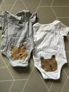 GAP クマさん　半袖ロンパース2点セット