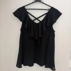 美品！スパイラルガール　シフォントップス 黒ブラック