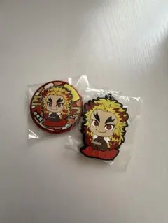 鬼滅の刃 煉獄杏寿郎 缶バッジ・キーホルダーセット