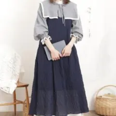 サマンサモスモス ゆべしコラボ アソートキャミワンピース(ネイビー)