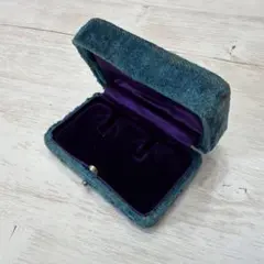 アンティーク ジュエリーボックス ベルベット ブルー