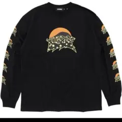 【袖ロゴ】XLARGEエクストララージ　ビッグプリントロンT 黒　L