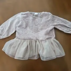 petit main くすみピンク 長袖トップス 80