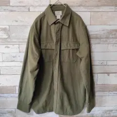 【名作】L.L.Bean シャモアクロスシャツ S-REG 薄緑 エルエルビーン