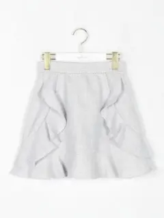 evelyn ツイードフリルスカート　アイスグレー