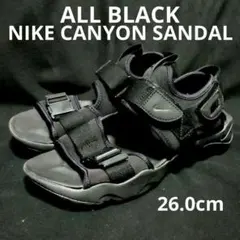 ぴょん吉様◎NIKE CANYON SANDAL 26cm オール黒サンダル