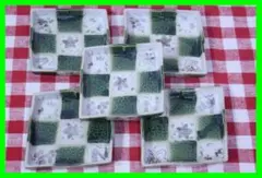 ◆織部焼き・橘吉　菓子皿　5枚セット♪　お料理にも❣️