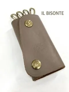 ［O42-39］IL BISONTE 4連キーケース レザー グレージュ