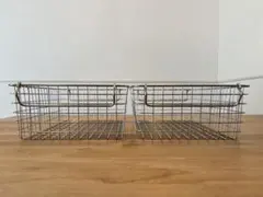 無印良品 ステンレスワイヤーバスケット3【2個セット②】