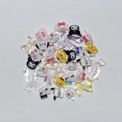 キティクロミ マイメロ ネイルパーツセット 24個＋おまけ　G