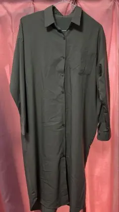 長袖シャツワンピース M
