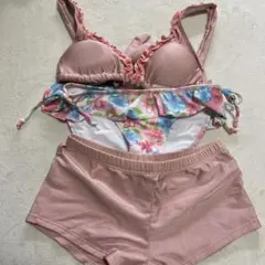 新品　フリルビキニ 花柄ショーツ 3点セット
