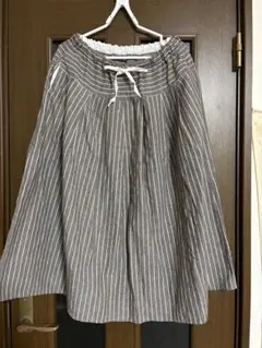 Samansa Mos2 ストライプクレリックスカート F