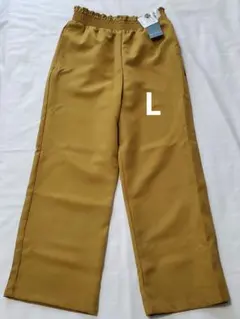 ワイドパンツ　ウエストゴム　アン・リュール　Lサイズ