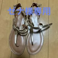 COACH レディースサンダル ゴールド 8B 25㎝